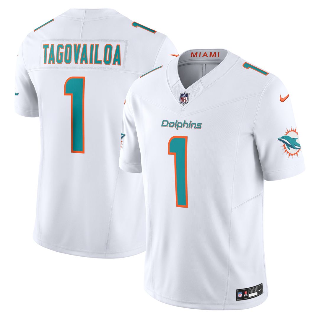 Tua Tagovailoa Miami Dolphins Nike Vapor F.U.S.E. Limited Jersey - White Official NFL Team Apparel Football Fan Gear