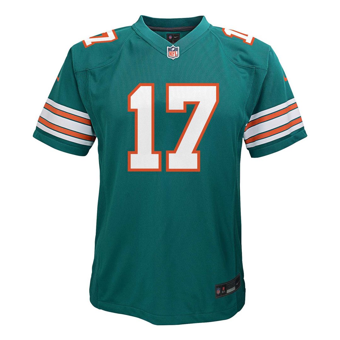 Jaylen Waddle Miami Dolphins Nike Youth Game Jersey - Aqua Official NFL Team Apparel Football Fan Gear