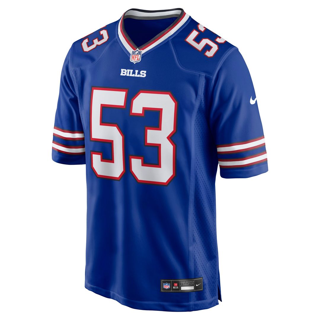 Lloyd Cushenberry III Buffalo Bills Nike Team Game Jersey - Royal Official NFL Team Apparel Football Fan Gear