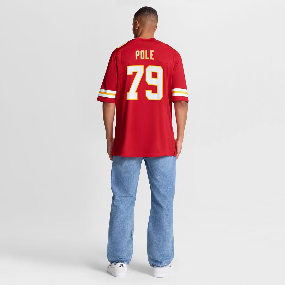 Esa Pole Kansas City Chiefs Nike Team Game Jersey - Red Official NFL Team Apparel Football Fan Gear