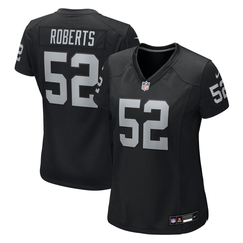 Elandon Roberts Las Vegas Raiders Nike Women's Team Game Jersey - Black Official NFL Team Apparel Football Fan Gear