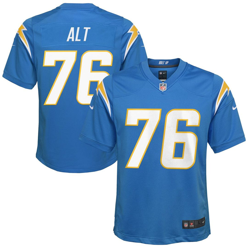 Joe Alt Los Angeles Chargers Nike Youth Game Jersey - Powder Blue Official NFL Team Apparel Football Fan Gear