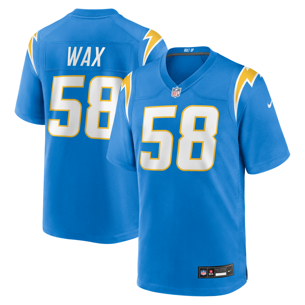 Marlowe Wax Los Angeles Chargers Nike Team Game Jersey - Powder Blue Official NFL Team Apparel Football Fan Gear