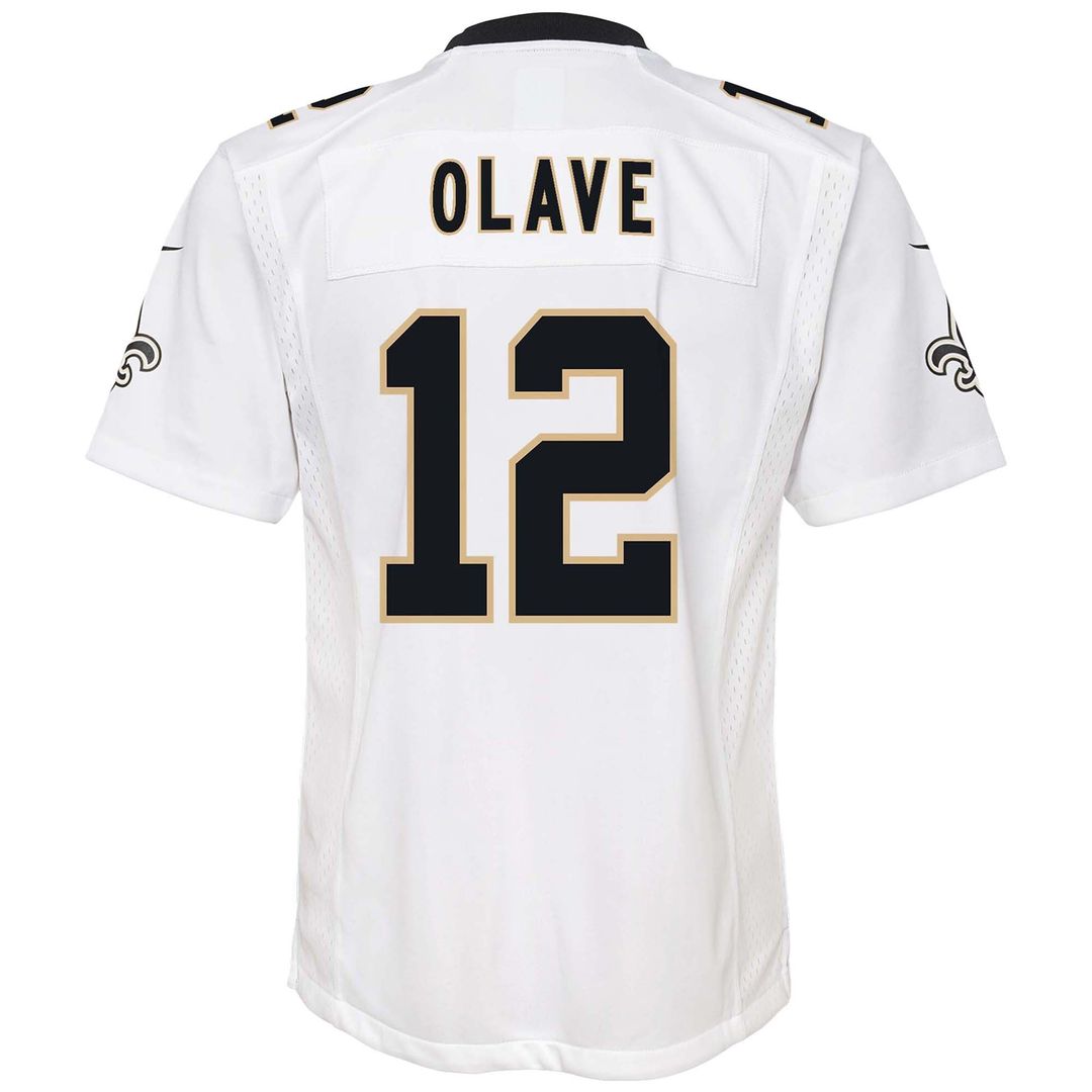 Chris Olave New Orleans Saints Nike Youth Game Jersey - White Official NFL Team Apparel Football Fan Gear