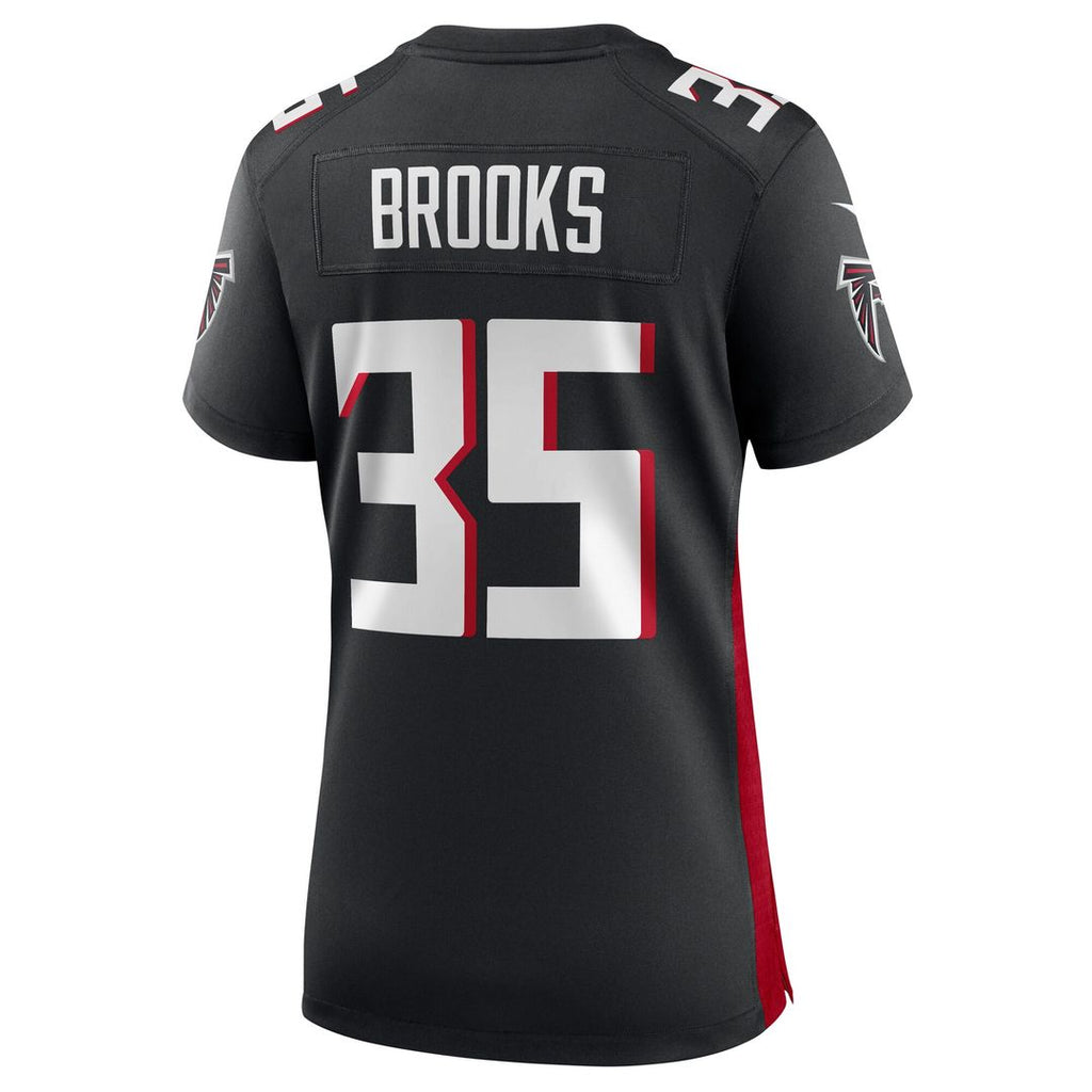 Natrone Brooks Atlanta Falcons Nike Women's Team Game Jersey - Black Official NFL Team Apparel Football Fan Gear