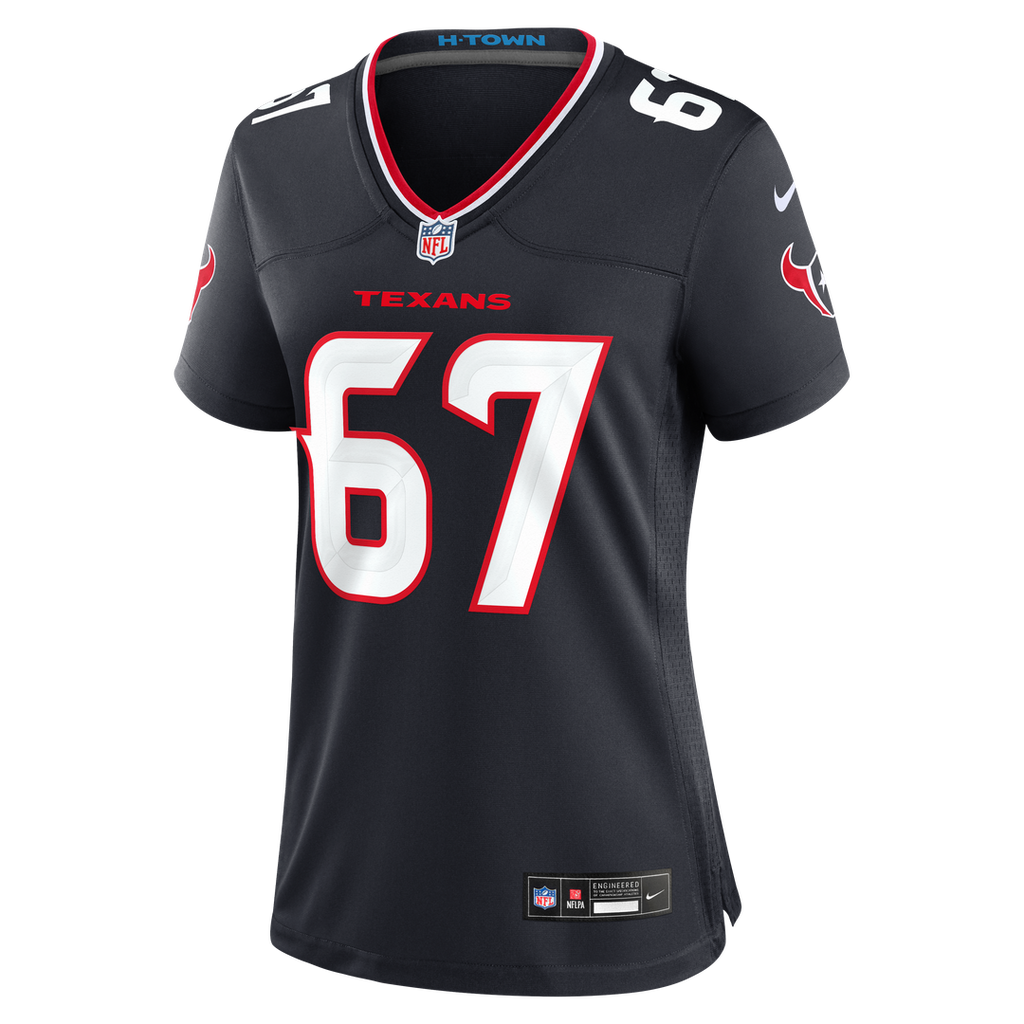 Evan Brown Houston Texans Nike Women's Team Game Jersey - Navy Official NFL Team Apparel Football Fan Gear