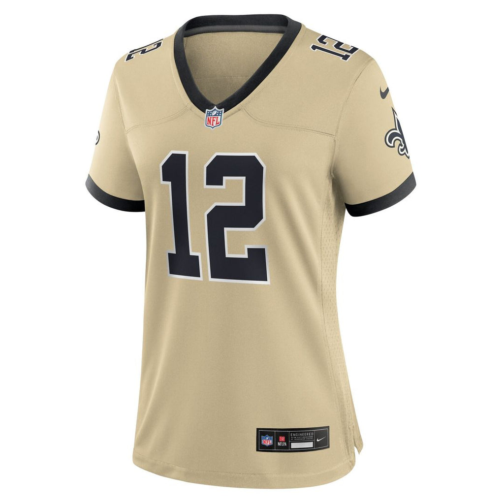 Chris Olave New Orleans Saints Nike Women's Gameday Golds Alternate Game Player Jersey - Gold Official NFL Team Apparel Football Fan Gear