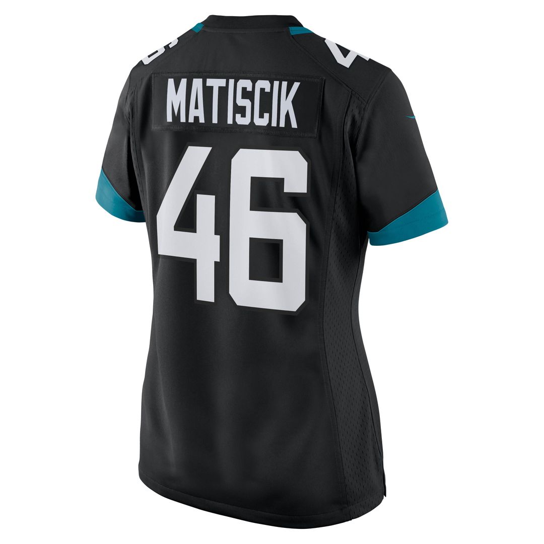 Ross Matiscik Jacksonville Jaguars Nike Women's Game Jersey - Black Official NFL Team Apparel Football Fan Gear