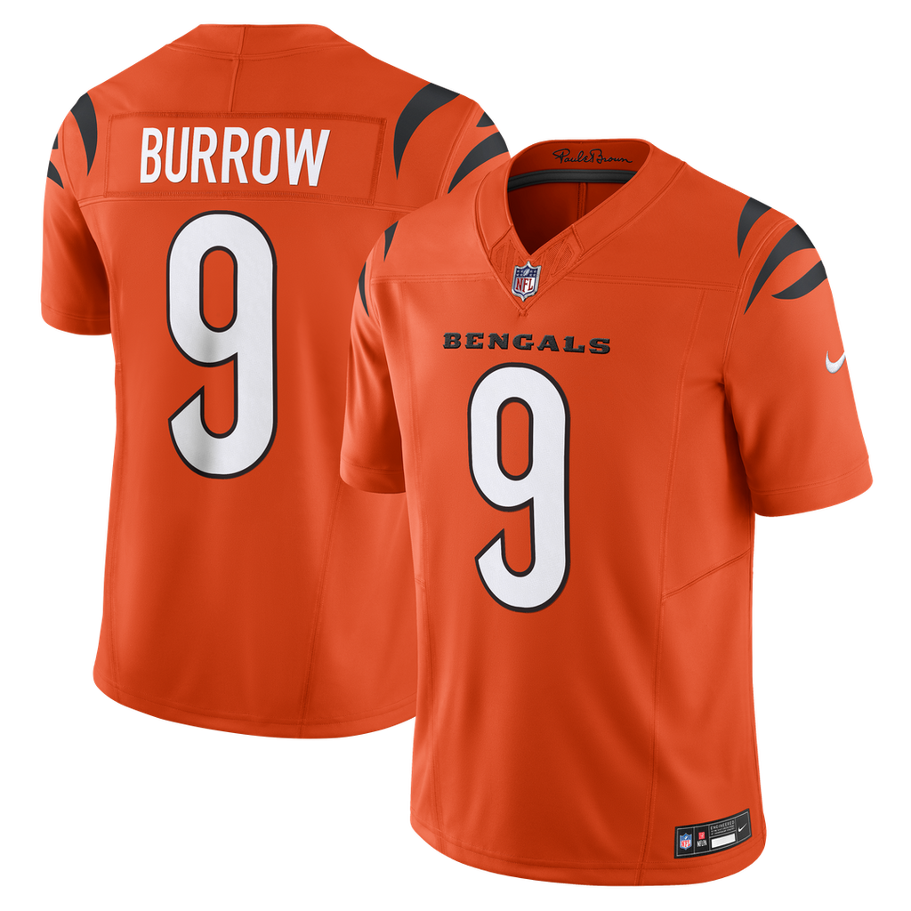 Joe Burrow Cincinnati Bengals Nike Vapor F.U.S.E. Limited Jersey - Orange Official NFL Team Apparel Football Fan Gear