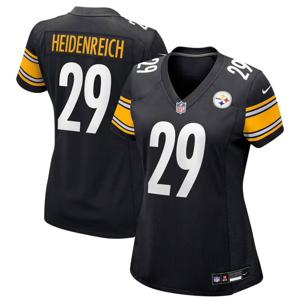 Eli Heidenreich Pittsburgh Steelers Nike Women's Team Game Jersey - Black Official NFL Team Apparel Football Fan Gear