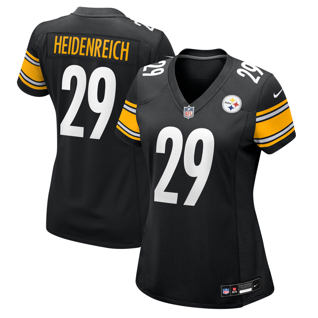 Eli Heidenreich Pittsburgh Steelers Nike Women's Team Game Jersey - Black Official NFL Team Apparel Football Fan Gear