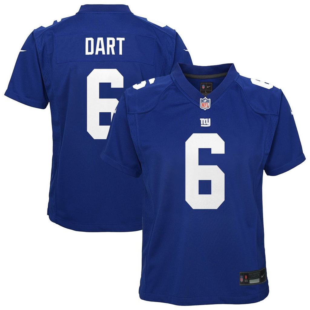 Jaxson Dart New York Giants Nike Youth Team Game Jersey - Royal Official NFL Team Apparel Football Fan Gear