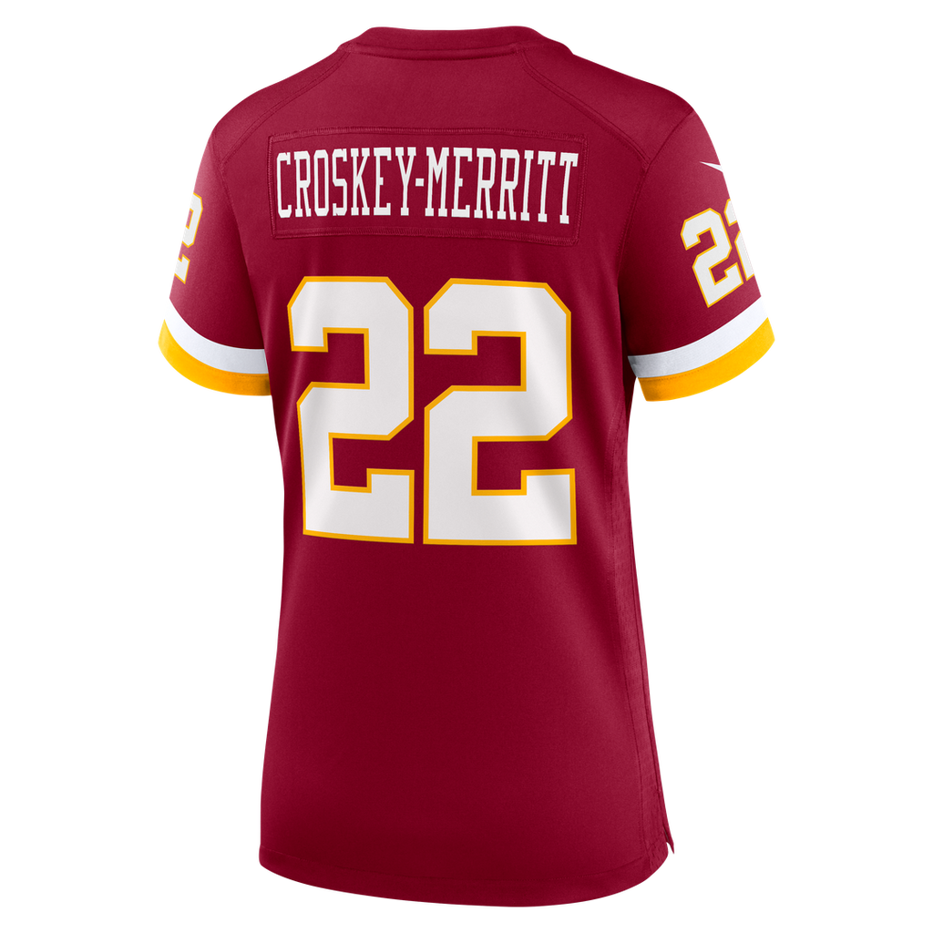 Jacory Croskey-Merritt Washington Commanders Nike Women's Game Jersey - Burgundy Official NFL Team Apparel Football Fan Gear