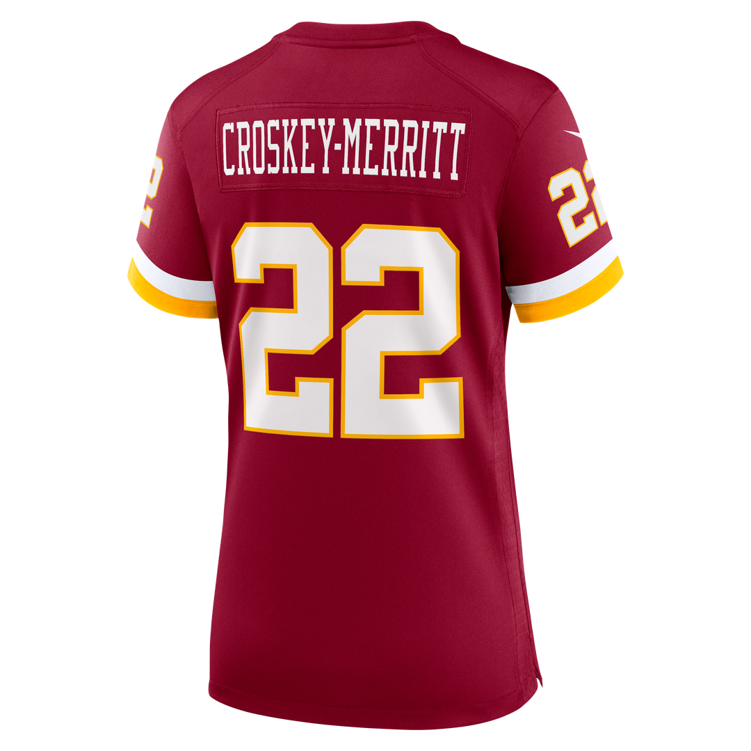 Jacory Croskey-Merritt Washington Commanders Nike Women's Hail Raiser Alternate Game Jersey - Black Official NFL Team Apparel Football Fan Gear