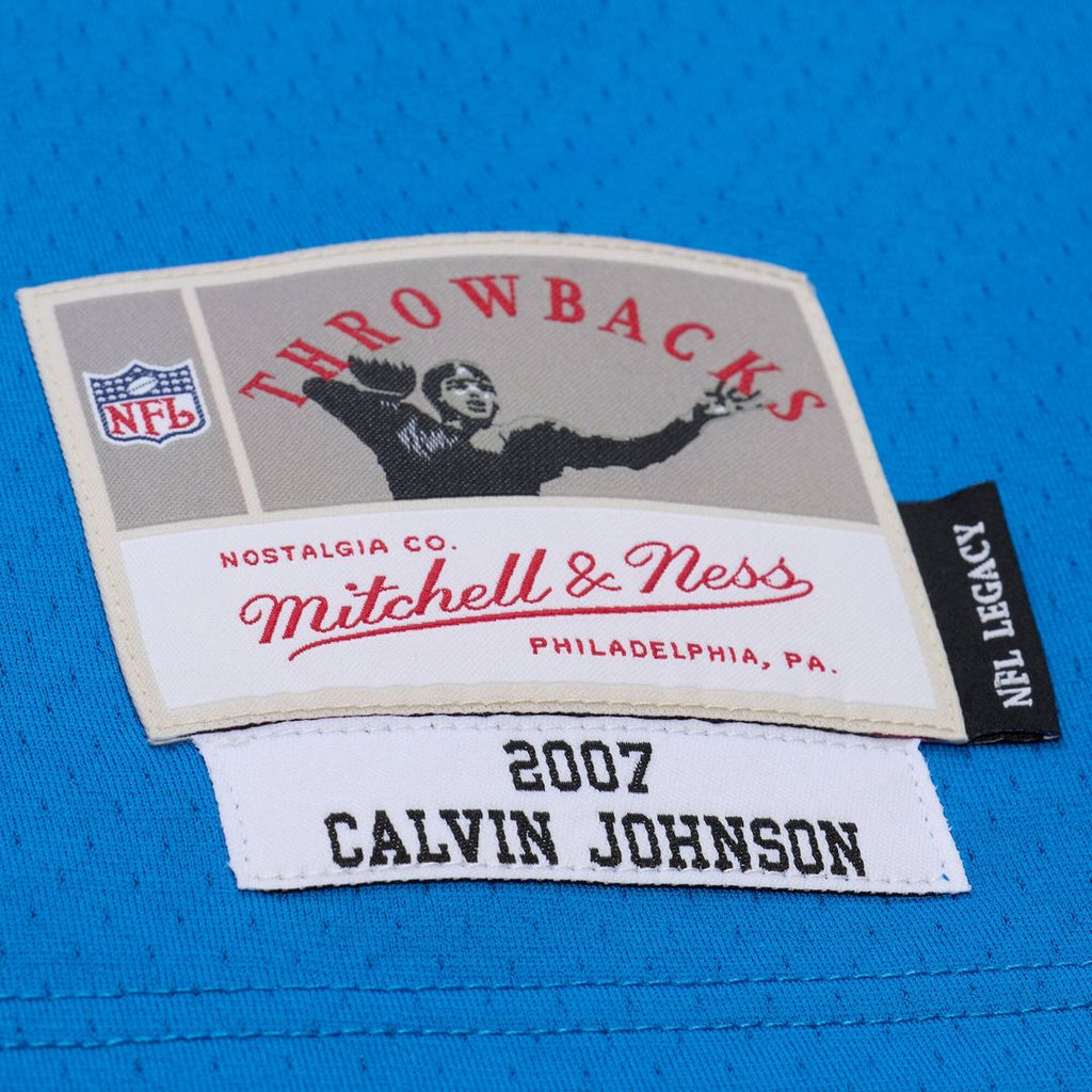 Calvin Johnson Detroit Lions Mitchell & Ness 2007 Legacy Replica Jersey - Blue Official NFL Team Apparel Football Fan Gear