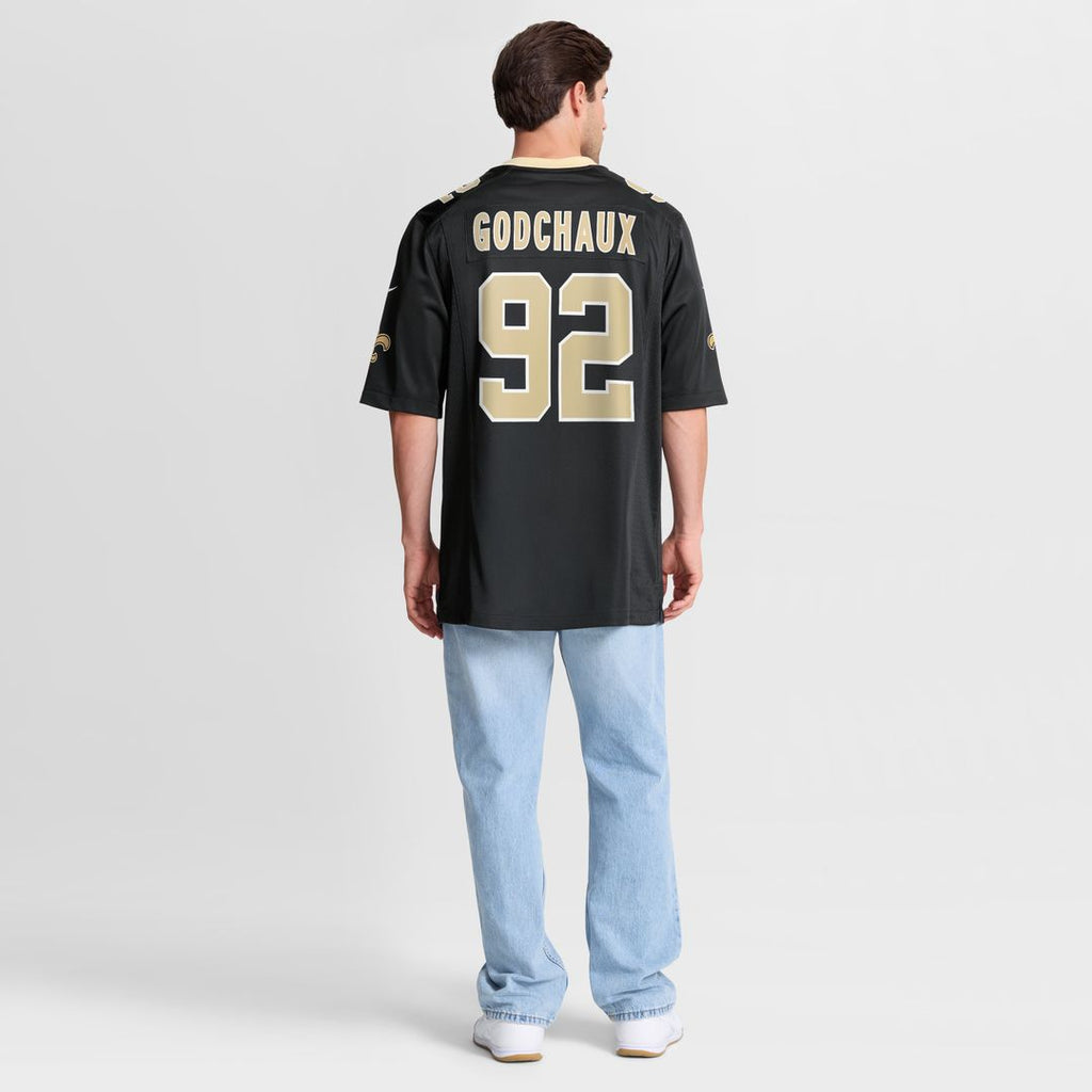 Davon Godchaux New Orleans Saints Nike Team Game Jersey - Black Official NFL Team Apparel Football Fan Gear