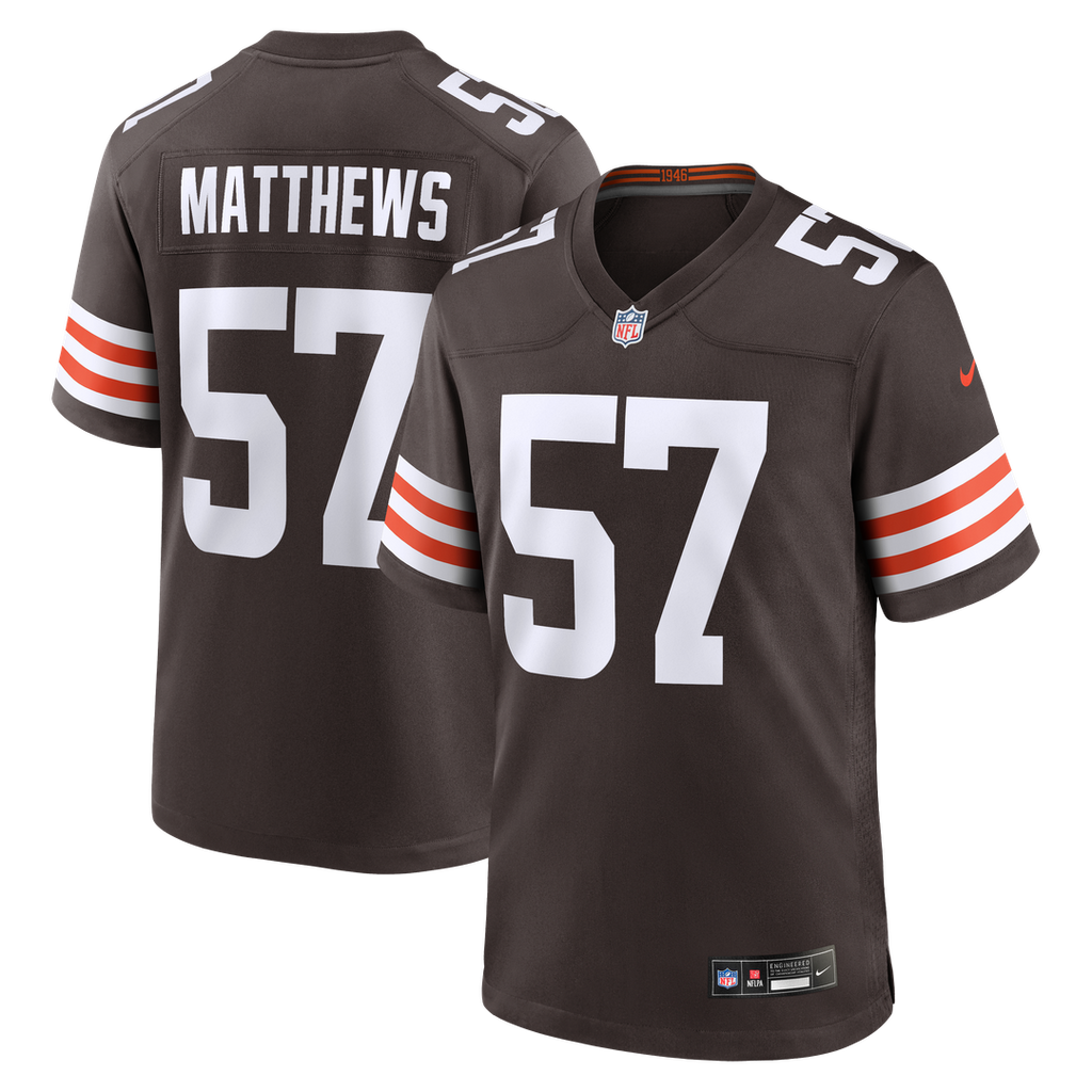 Clay Matthews Cleveland Browns Nike Game Retired Player Jersey - Brown Official NFL Team Apparel Football Fan Gear