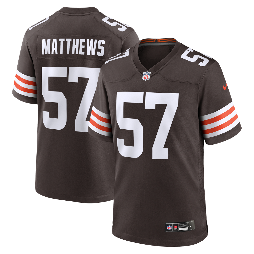 Clay Matthews Cleveland Browns Nike Game Retired Player Jersey - Brown Official NFL Team Apparel Football Fan Gear