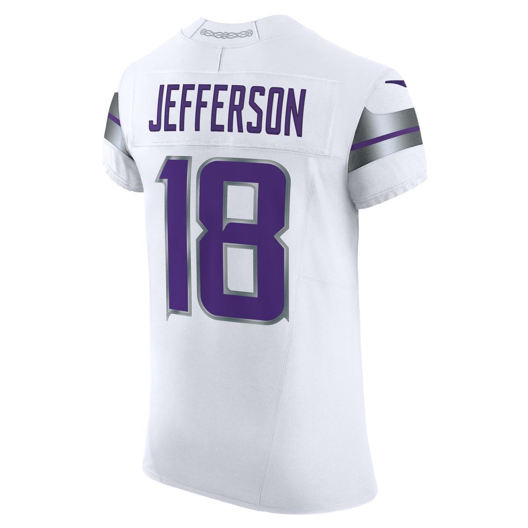 Justin Jefferson Minnesota Vikings Nike Alternate Vapor F.U.S.E. Elite Player Jersey - White Official NFL Team Apparel Football Fan Gear