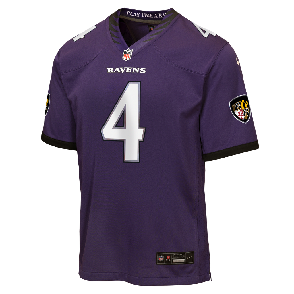 Zay Flowers Baltimore Ravens Nike Youth Alternate Game Jersey - Black Official NFL Team Apparel Football Fan Gear