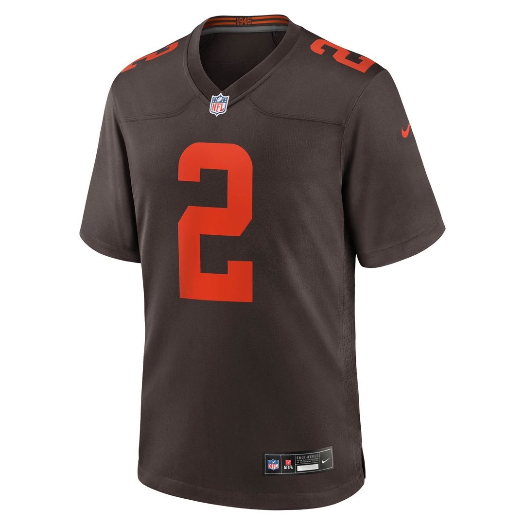 Shedeur Sanders Cleveland Browns Nike Alternate Game Jersey - Brown Official NFL Team Apparel Football Fan Gear