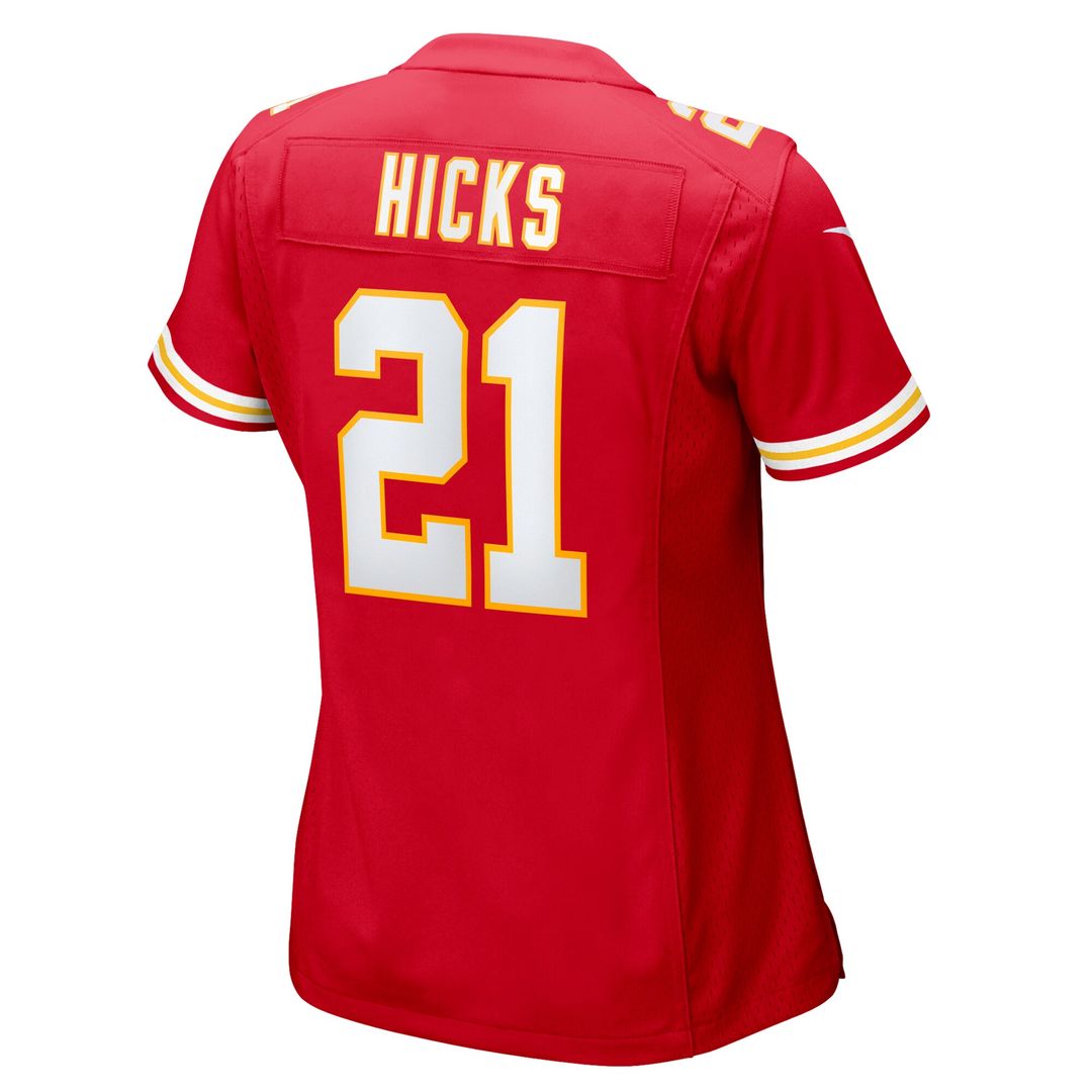 Jaden Hicks Kansas City Chiefs Nike Women's Game Jersey - Red Official NFL Team Apparel Football Fan Gear