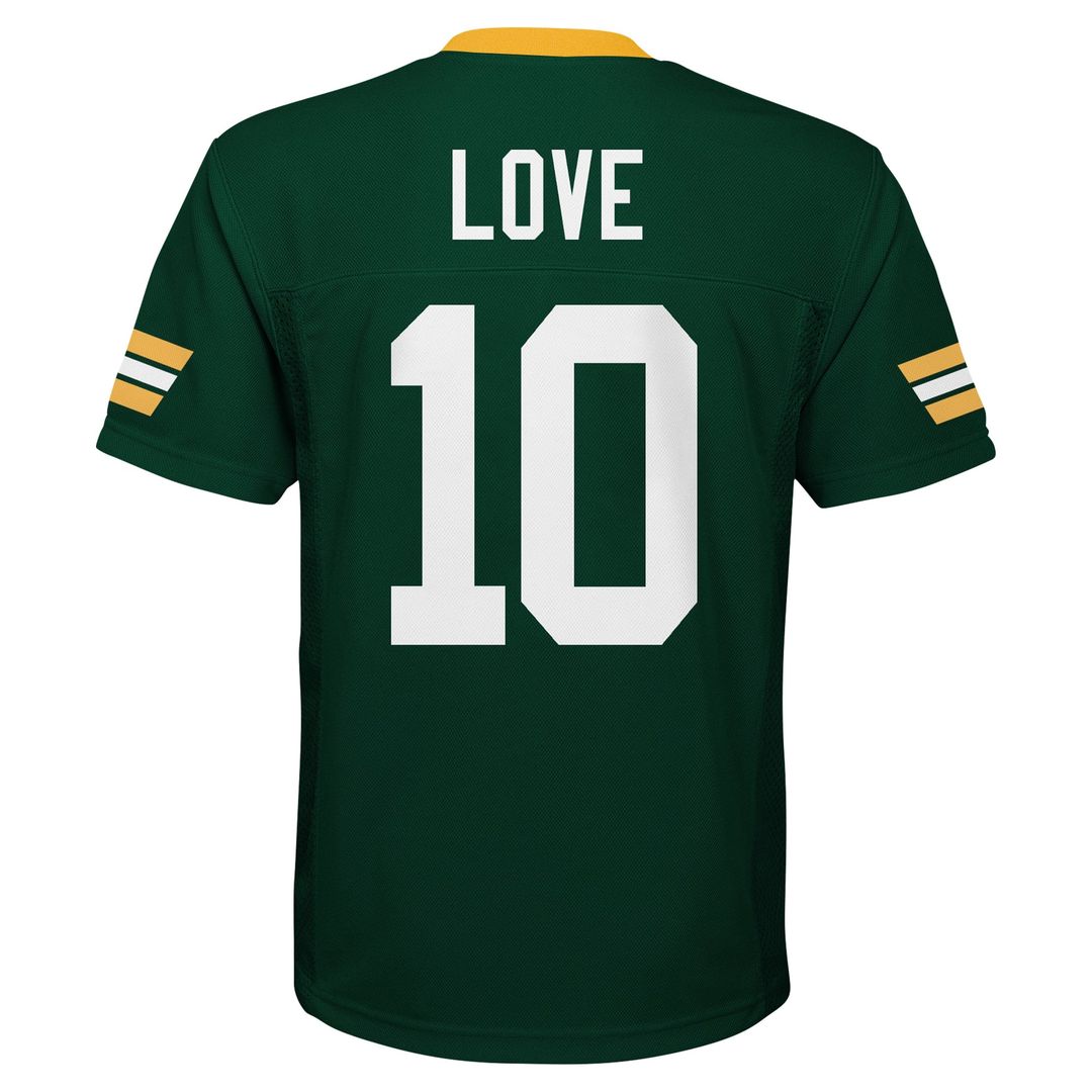 Jordan Love Green Bay Packers Youth Replica Player Jersey - Green Official NFL Team Apparel Football Fan Gear