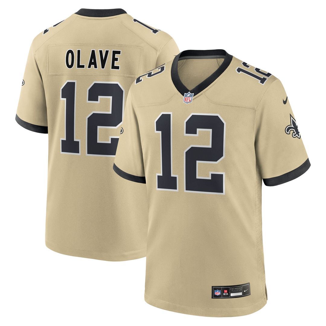 Chris Olave New Orleans Saints Nike Youth Gameday Golds Alternate Game Player Jersey - Gold Official NFL Team Apparel Football Fan Gear