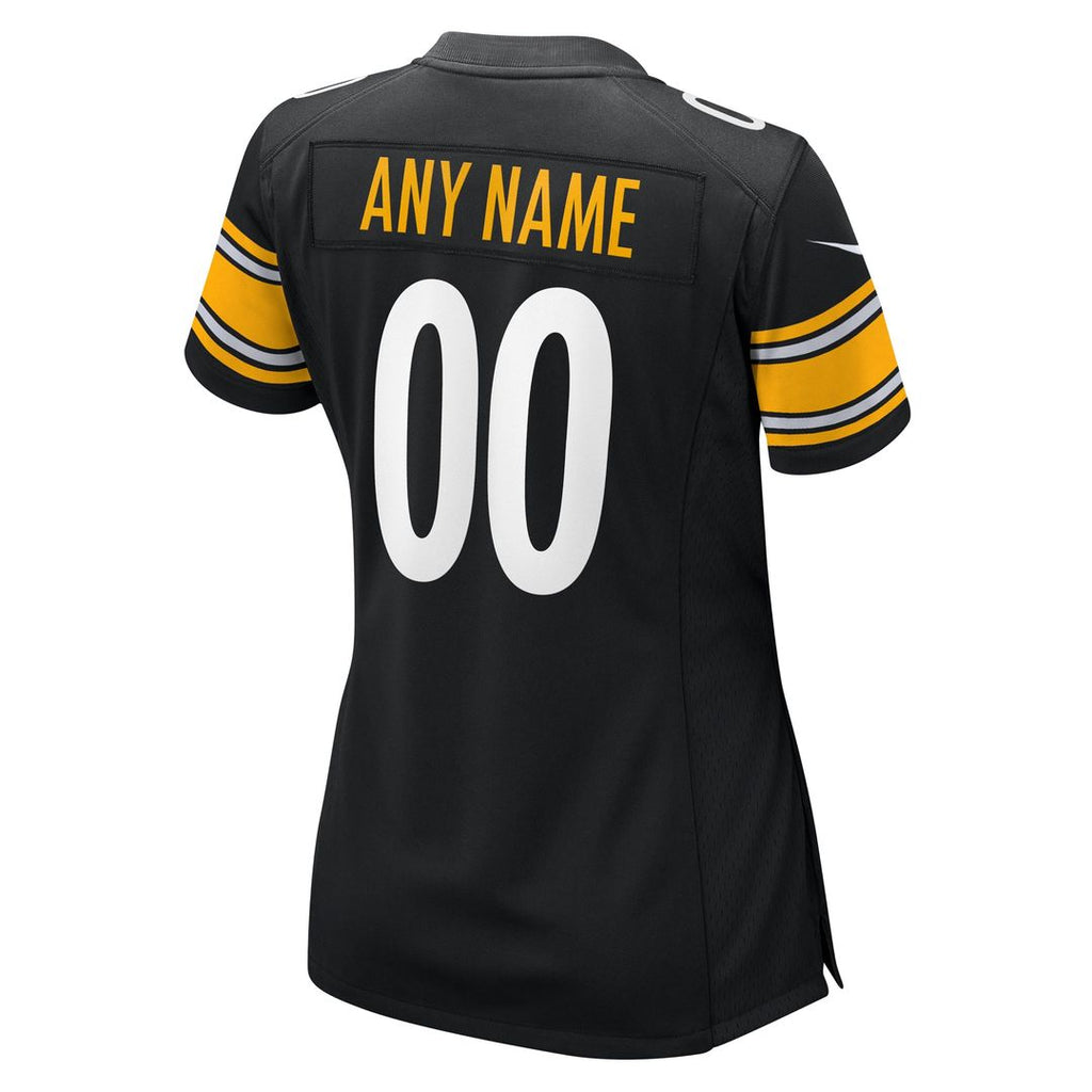 Pittsburgh Steelers Nike Women's Custom Game Jersey - Black Official NFL Team Apparel Football Fan Gear