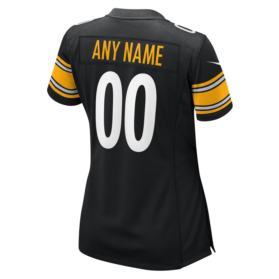 Pittsburgh Steelers Nike Women's Custom Game Jersey - Black Official NFL Team Apparel Football Fan Gear