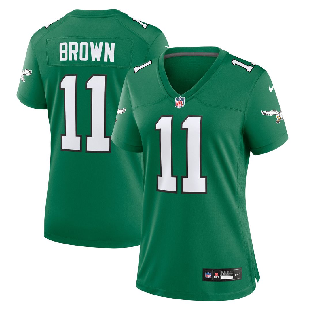 A.J. Brown Philadelphia Eagles Nike Women's Player Jersey - Kelly Green Official NFL Team Apparel Football Fan Gear