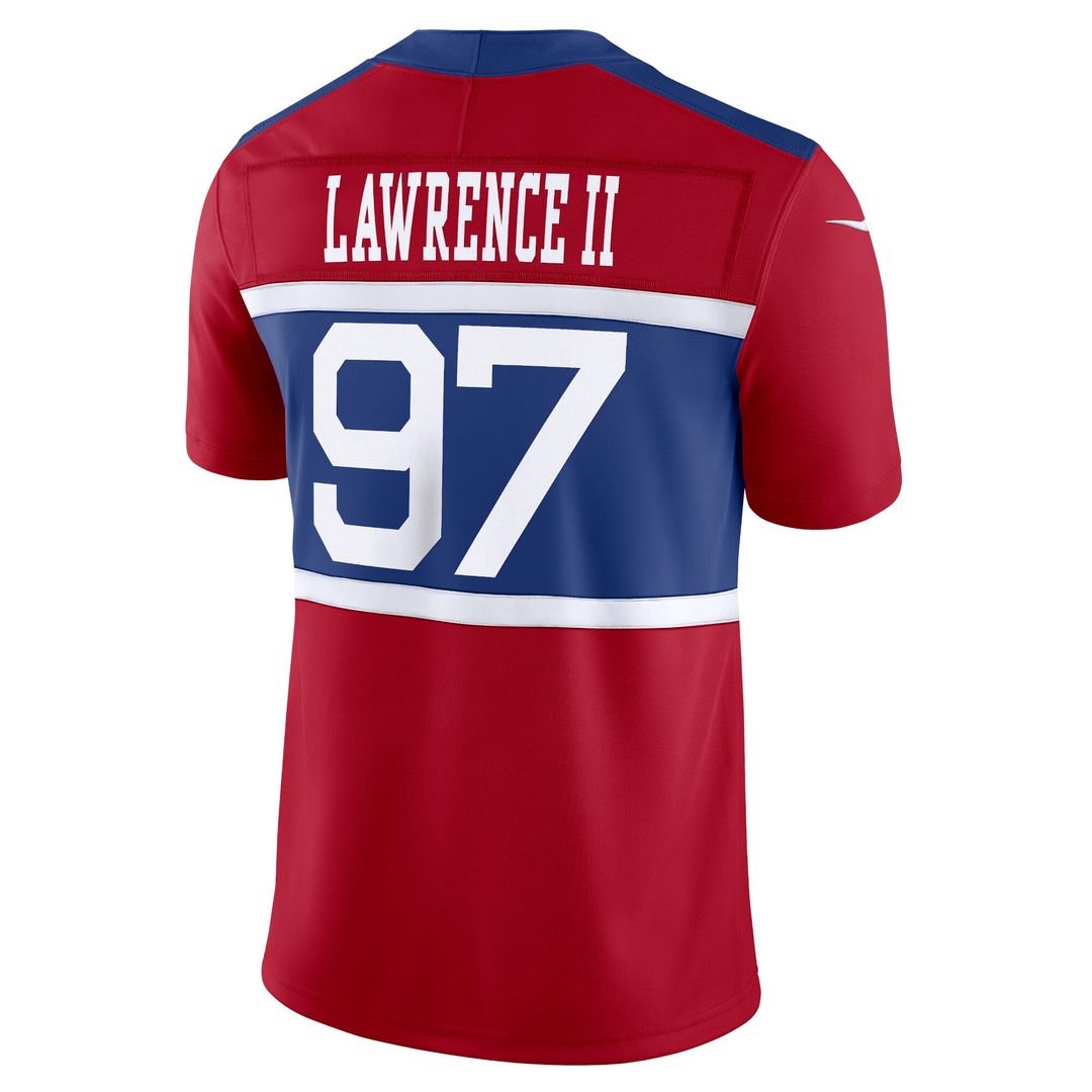 Dexter Lawrence II New York Giants Nike Alternate Vapor F.U.S.E. Limited Jersey - Century Red Official NFL Team Apparel Football Fan Gear