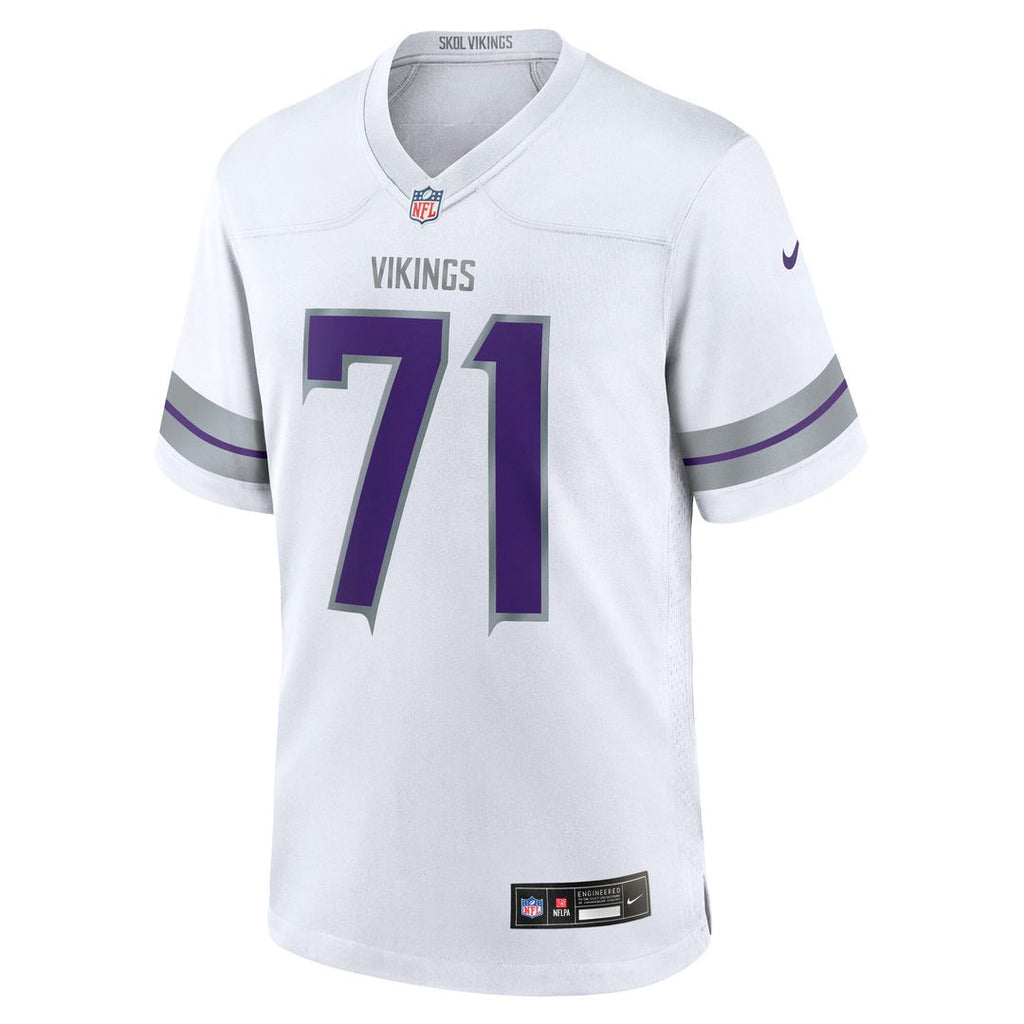 Christian Darrisaw Minnesota Vikings Nike Alternate Game Jersey - White Official NFL Team Apparel Football Fan Gear