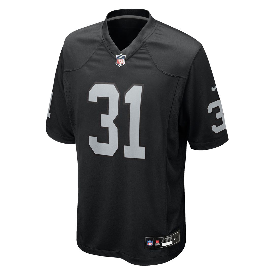 Raheem Mostert Las Vegas Raiders Nike Team Game Jersey - Black Official NFL Team Apparel Football Fan Gear