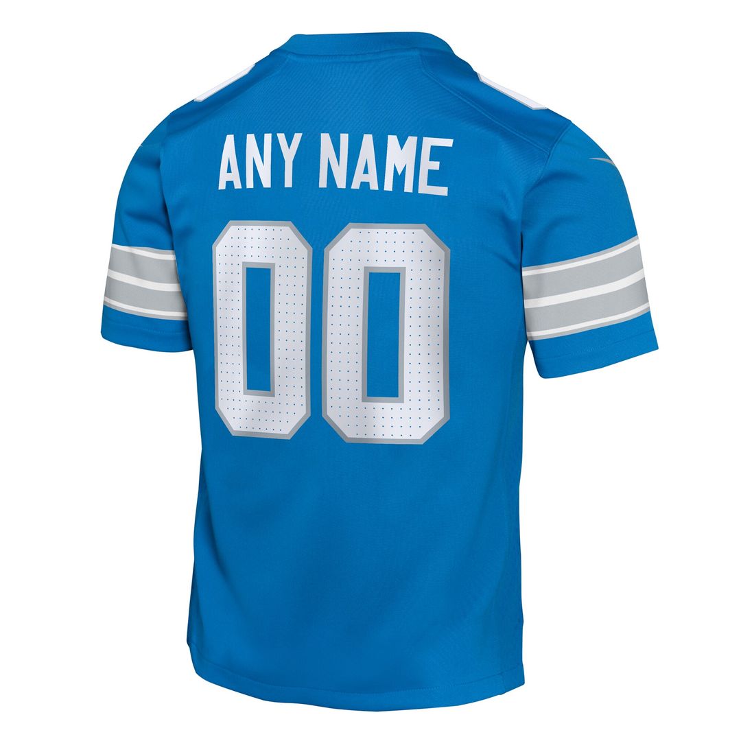 Detroit Lions Nike Youth Custom Game Jersey - Blue Official NFL Team Apparel Football Fan Gear