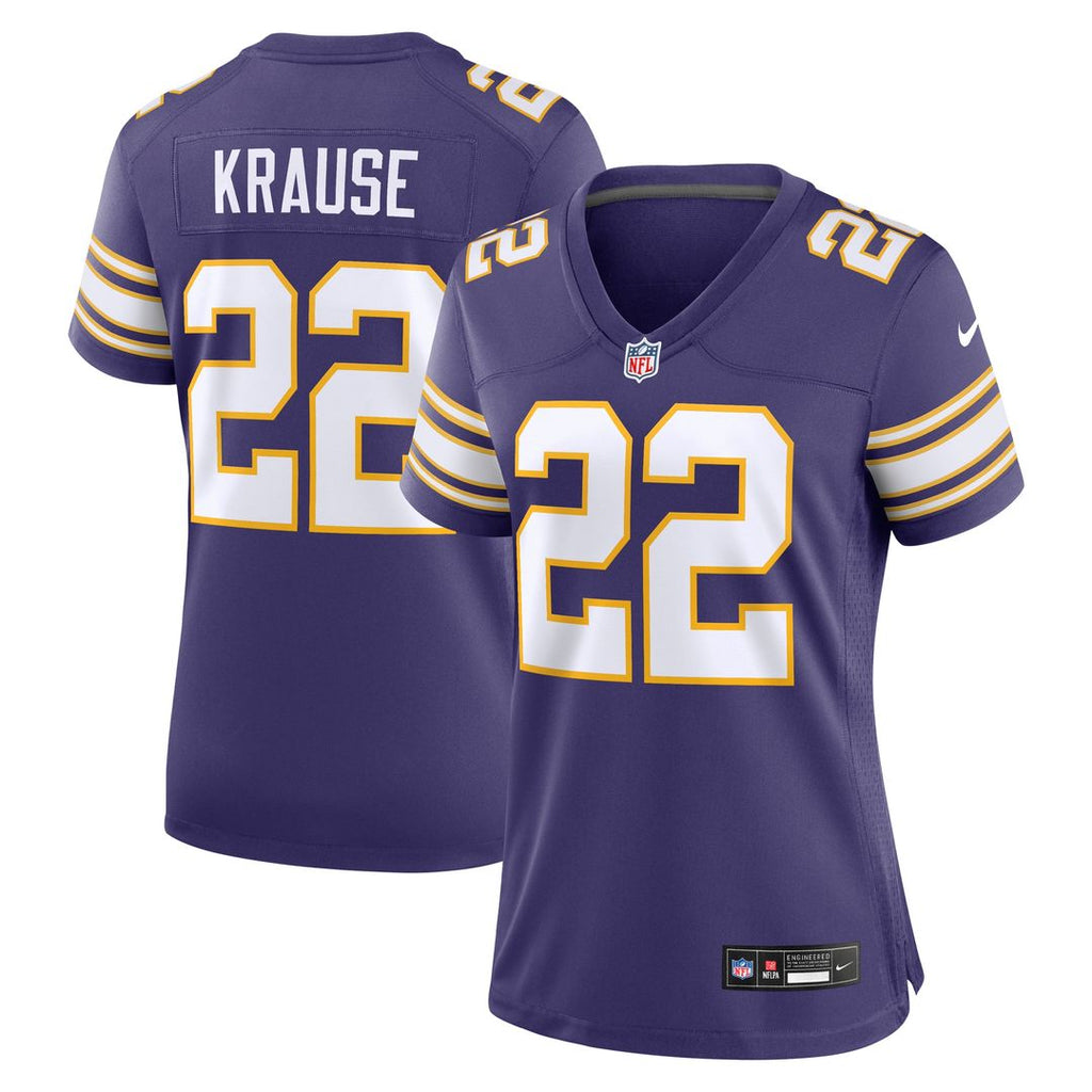 Paul Krause Minnesota Vikings Nike Women's Classic Retired Player Jersey - Purple Official NFL Team Apparel Football Fan Gear