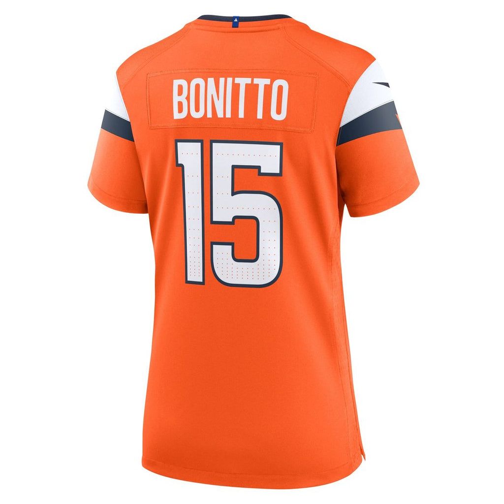 Nik Bonitto Denver Broncos Nike Women's Team Game Jersey - Orange Official NFL Team Apparel Football Fan Gear