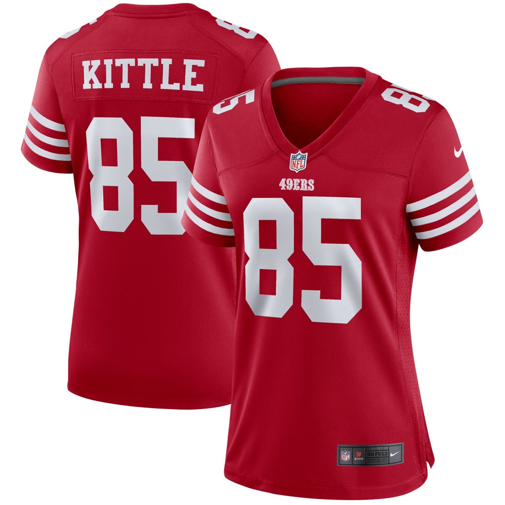 George Kittle San Francisco 49ers Nike Women's Player Jersey - Scarlet Official NFL Team Apparel Football Fan Gear