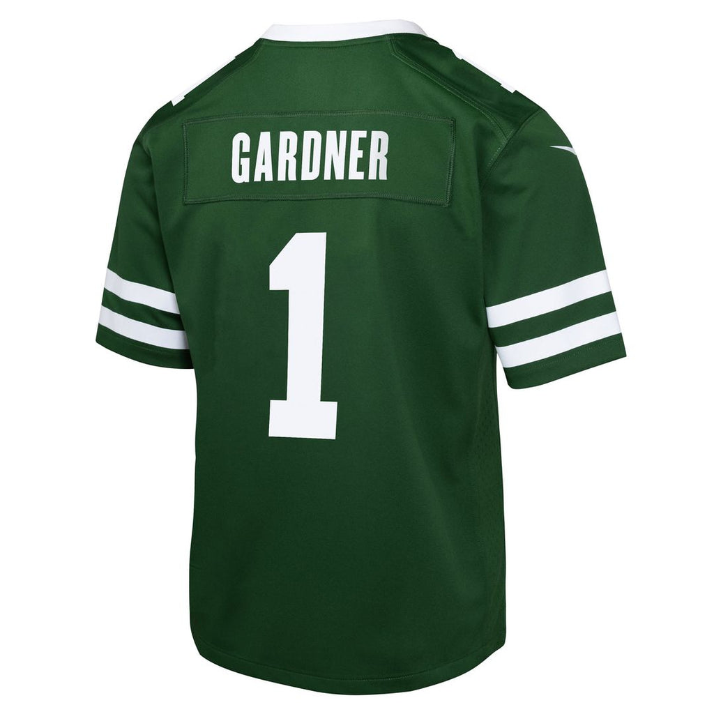 Ahmad Sauce Gardner New York Jets Nike Youth Game Jersey - Green Official NFL Team Apparel Football Fan Gear