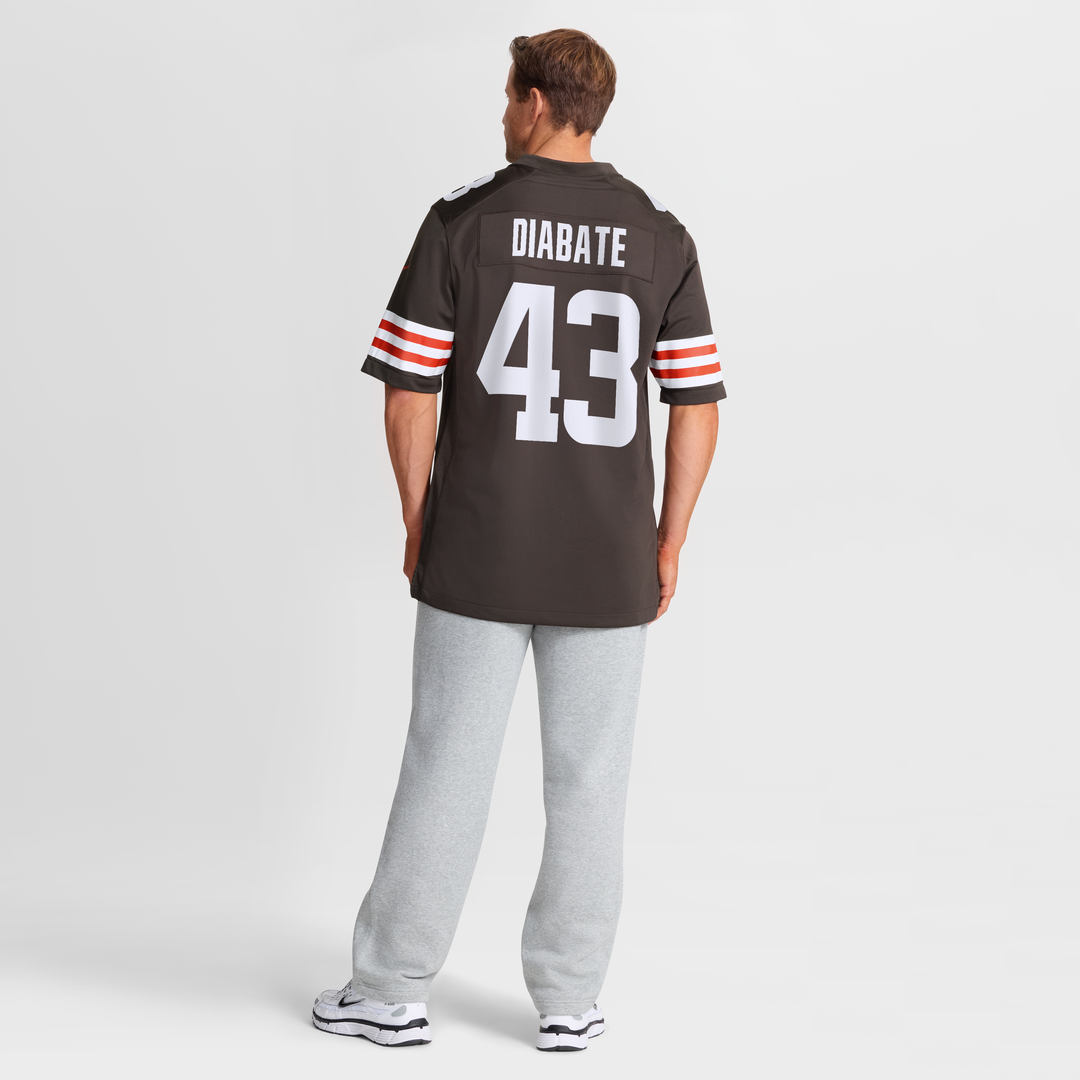 Mohamoud Diabate Cleveland Browns Nike Team Game Jersey - Brown Official NFL Team Apparel Football Fan Gear