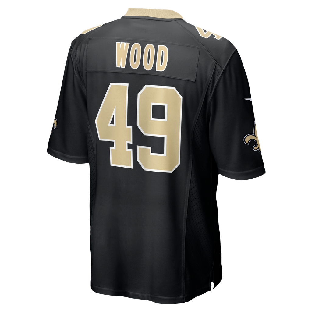 Zach Wood New Orleans Saints Nike Game Jersey - Black Official NFL Team Apparel Football Fan Gear