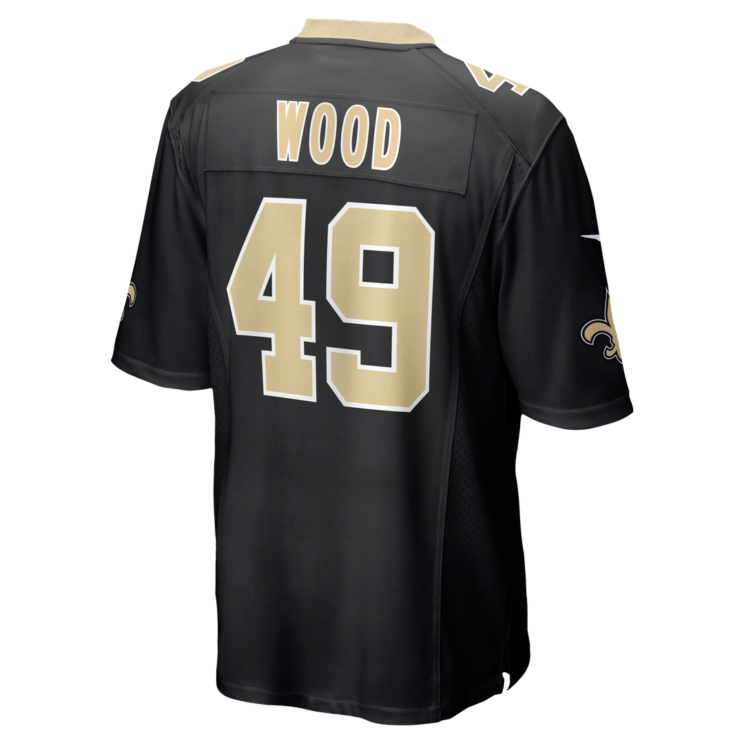 Zach Wood New Orleans Saints Nike Game Jersey - Black Official NFL Team Apparel Football Fan Gear