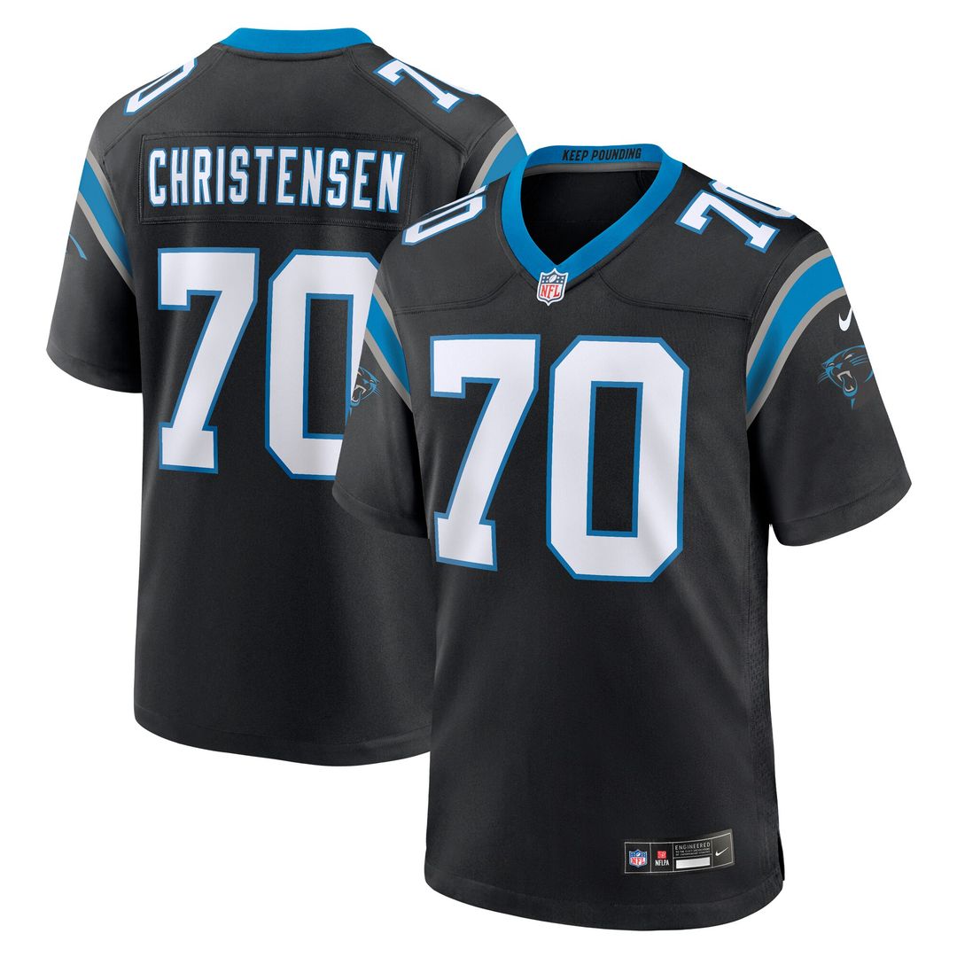 Brady Christensen Carolina Panthers Nike Team Game Jersey - Black Official NFL Team Apparel Football Fan Gear
