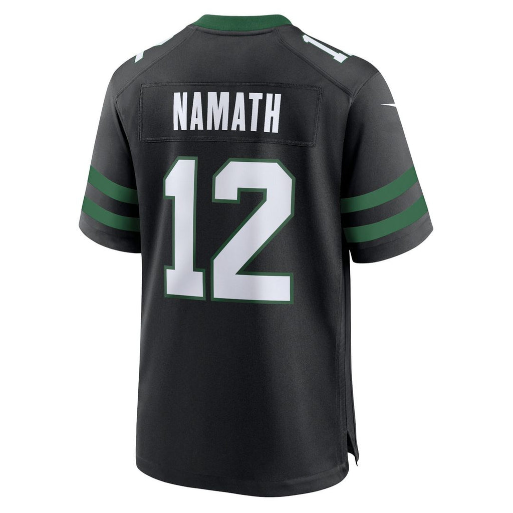 Joe Namath New York Jets Nike Alternate Retired Player Game Jersey - Legacy Black Official NFL Team Apparel Football Fan Gear