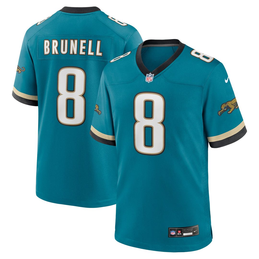 Mark Brunell Jacksonville Jaguars Nike Retired Player Alternate Game Jersey - Teal Official NFL Team Apparel Football Fan Gear