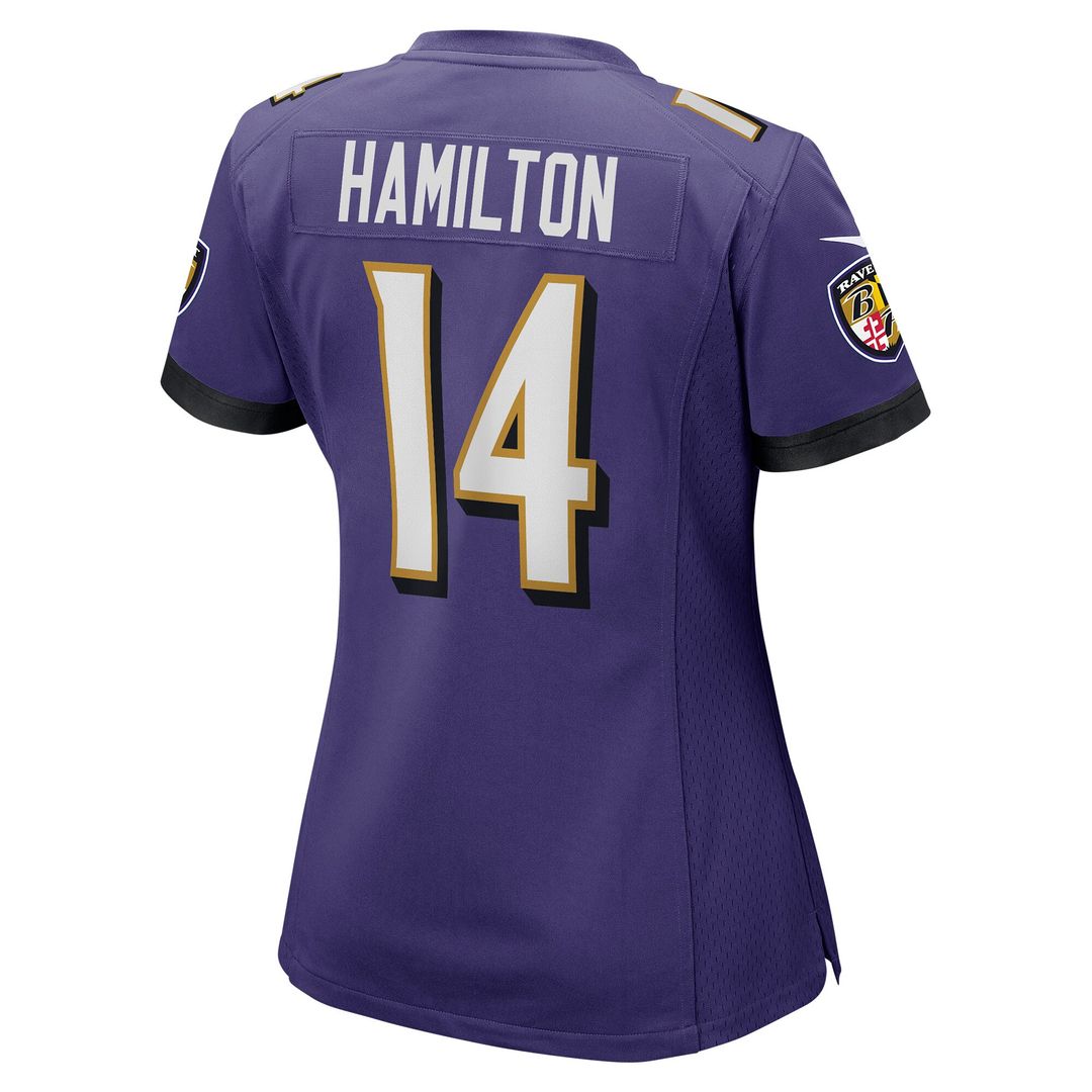 Kyle Hamilton Baltimore Ravens Nike Women's Player Game Jersey - Purple Official NFL Team Apparel Football Fan Gear