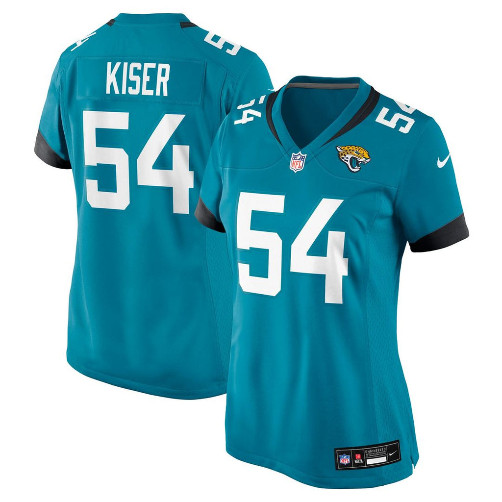 Jack Kiser Jacksonville Jaguars Nike Women's Team Game Jersey - Teal Official NFL Team Apparel Football Fan Gear