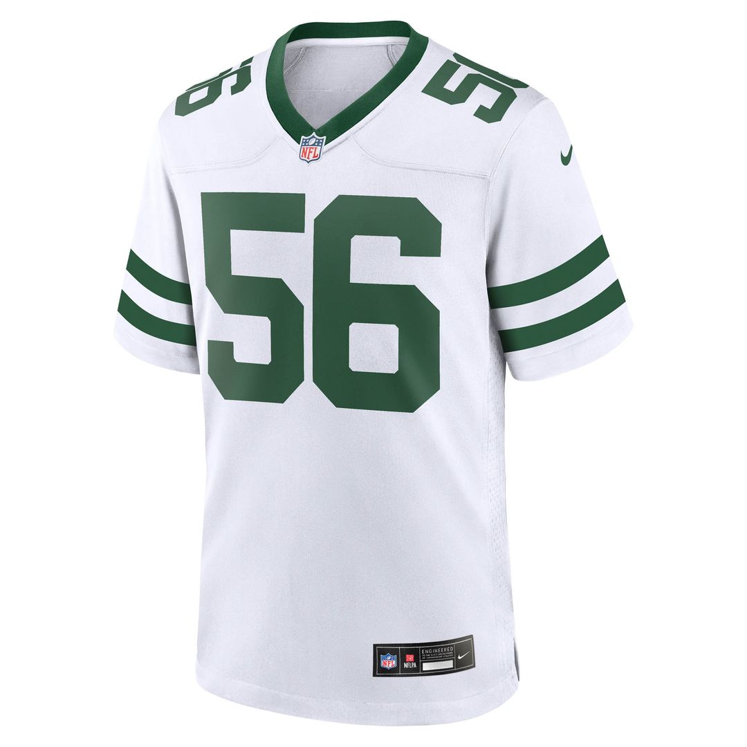 Quincy Williams New York Jets Nike Game Jersey - Legacy White Official NFL Team Apparel Football Fan Gear