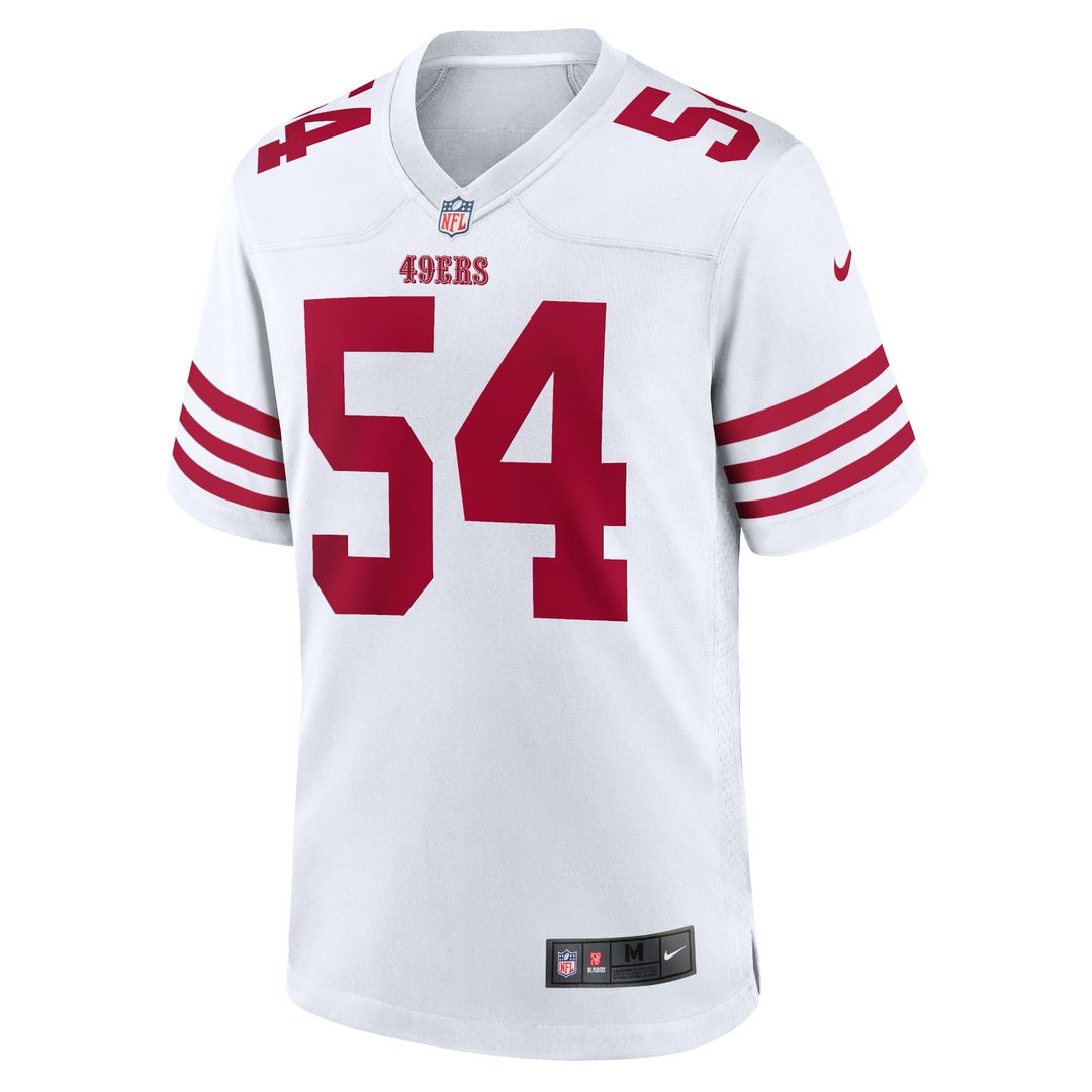Fred Warner San Francisco 49ers Nike Team Game Player Jersey - White Official NFL Team Apparel Football Fan Gear