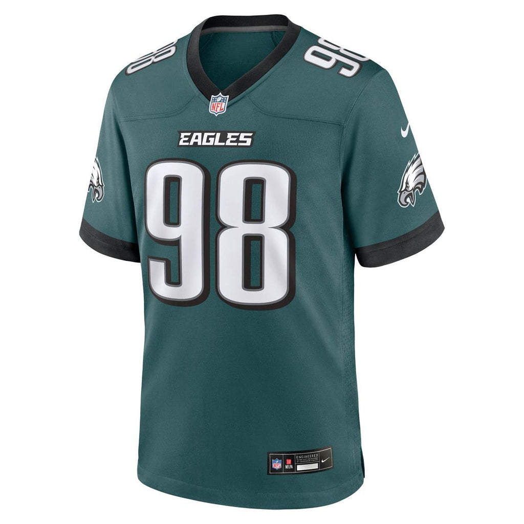 Jalen Carter Philadelphia Eagles Nike Team Game Jersey - Midnight Green Official NFL Team Apparel Football Fan Gear